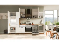 Flex-Well Exclusiv Küchenzeile Vintea 310 cm Magnolia matt - Lancelot Oak