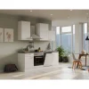 Flex-Well Exclusiv Küchenzeile Joelina 220 cm Weiß matt - Beton Grau