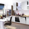 Flex-Well Exclusiv Küchenzeile Valero 280 cm Hochglanz Weiß-Sonoma Eiche