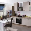 Flex-Well Exclusiv Küchenzeile Orlando 280 cm Kaschmir Glanz-Sonoma Eiche