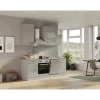 Flex-Well Exclusiv Küchenzeile 1701-016 Lund 220 cm Lichtgrau glänzend-Rauchgrau