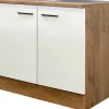 Flex-Well Exclusiv Spülenunterschrank Vintea 100 cm Magnolie matt - Lancelot Oak