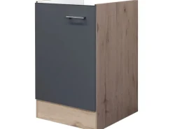 Flex-Well Exclusiv Spülenunterschrank Morena 50 cm ohne Arbeitsplatte Basaltgrau
