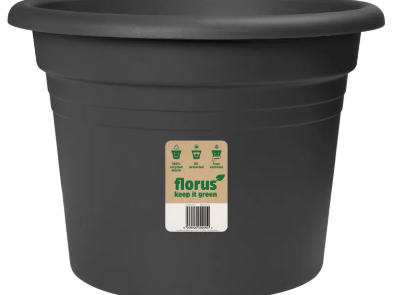 Florus Pflanztopf Mediterran Cilindro Ø 25 cm Anthrazit