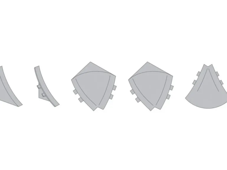 Formteile-Set Wandabschlussleiste Micro Bianco