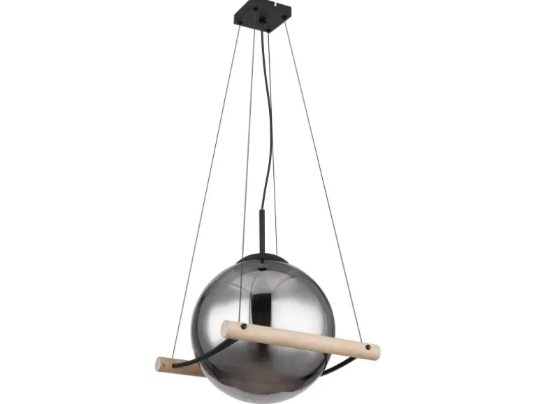 Globo Hängeleuchte Leona Schwarz Ø 30 cm