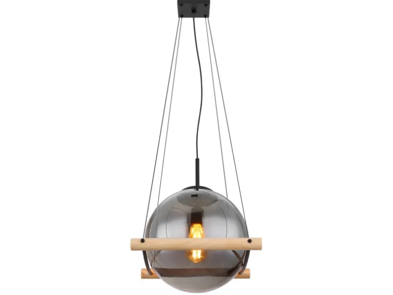 Globo Hängeleuchte Leona Schwarz Ø 30 cm