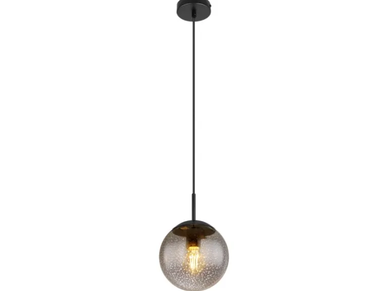 Globo Hängeleuchte Samos Schwarz/Rauchfarben Ø 20 cm