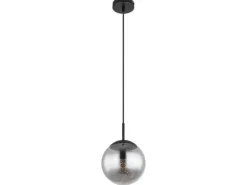 Globo Hängeleuchte Samos Schwarz/Rauchfarben Ø 20 cm