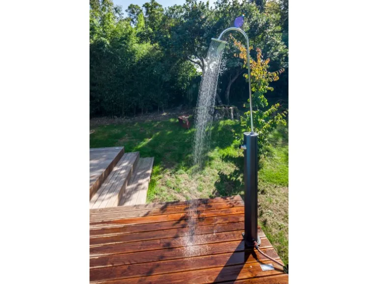 Gre Solardusche aus Aluminium 18 l Schwarz