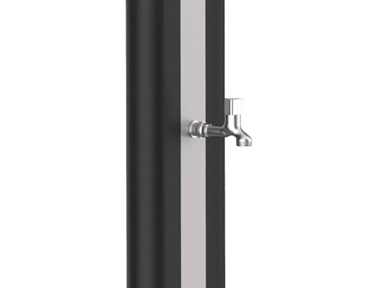Gre Solardusche aus PVC 40 l Schwarz