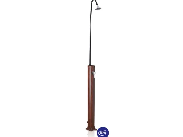 Gre Solardusche Holzoptik aus PVC 9 l Holzfarben