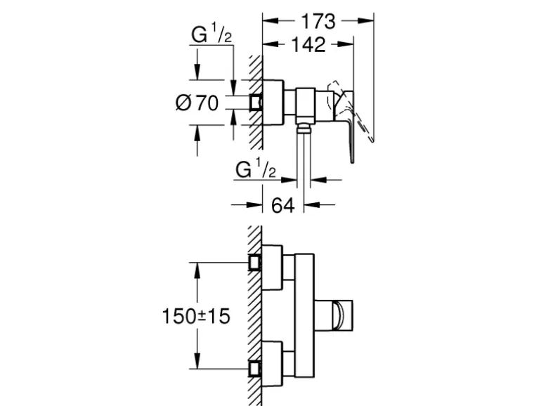 Grohe Brausearmatur Lineare Chrom