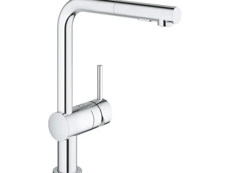Grohe Einhand-Spültischbatterie Minta Chrom herausziehbarer SpülDusch