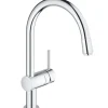 Grohe Einhand-Spültischbatterie Minta Chrom mit herausziehbarer Spülbrause