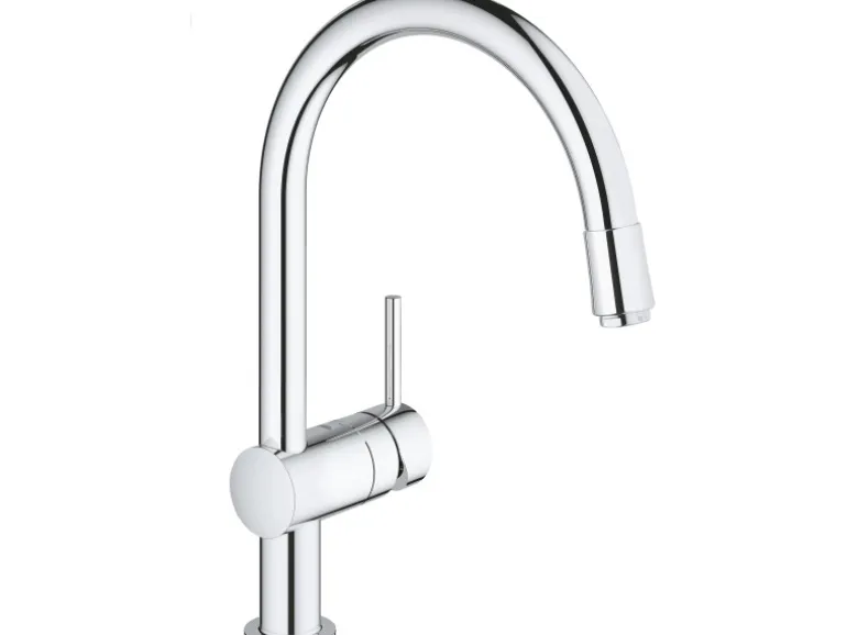 Grohe Einhand-Spültischbatterie Minta Chrom mit herausziehbarer Spülbrause
