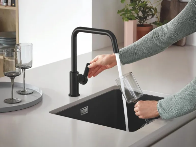 Grohe Einhand-Spültischbatterie Start 1/2" Schwarz Matt