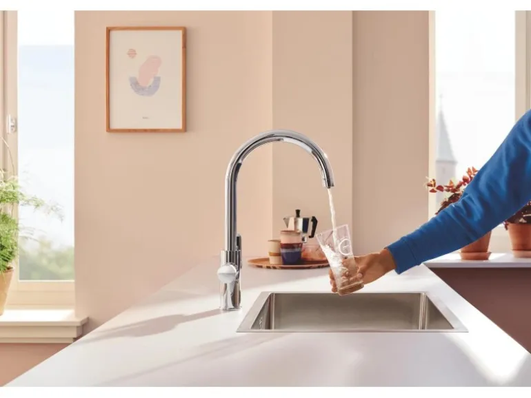 Grohe Küchenarmatur-Kit Blue Pure Start mit Ultrasafe Filter Silber