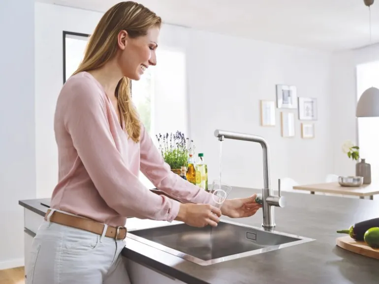 Grohe L-Auslauf Starter Kit Blue Home Supersteel