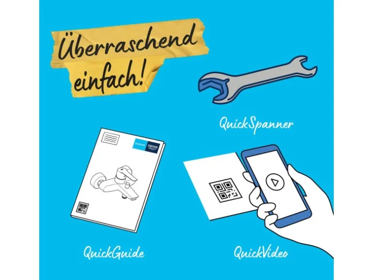 Grohe QuickFix Badewannenarmatur Start Alira Chrom