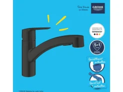 Grohe QuickFix Einhand-Spültischbatterie Start Schwarz