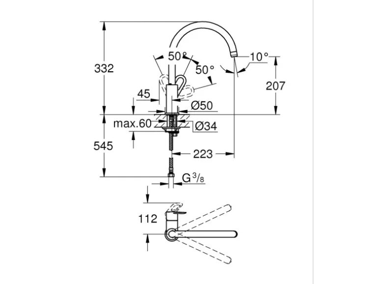 Grohe QuickFix Einhand-Spültischarmatur Start Loop Supersteel
