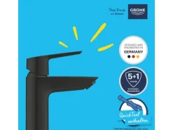 Grohe QuickFix Einhand-Waschtischbatterie Start S-Size Schwarz