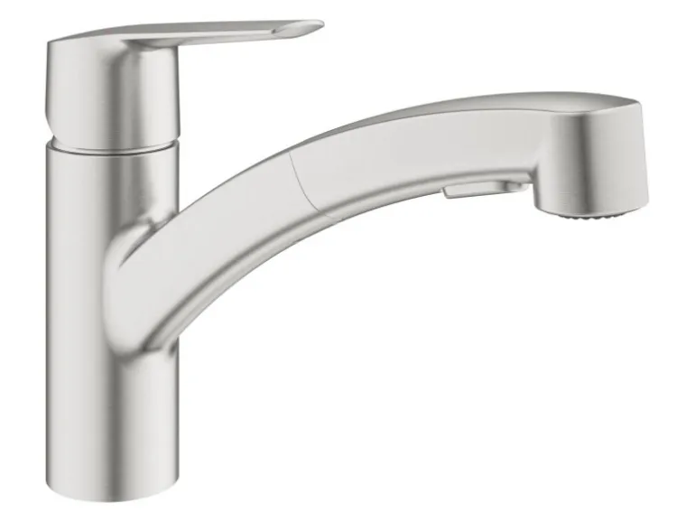 Grohe QuickFix Spültischarmatur Start Supersteel mit ausziehbarer Dualbrause