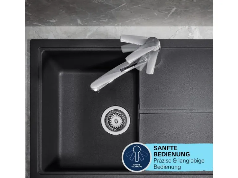 Grohe QuickFix Spültischarmatur Start Supersteel mit ausziehbarer Dualbrause