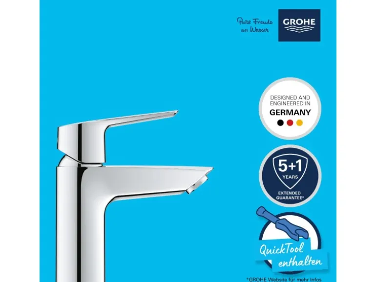 Grohe QuickFix Waschtischarmatur Start S-Size Push-open Ablaufgarnitur 1 1/4"