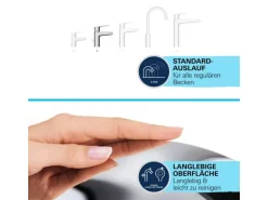 Grohe QuickFix Waschtischarmatur Start S-Size Push-open Ablaufgarnitur 1 1/4