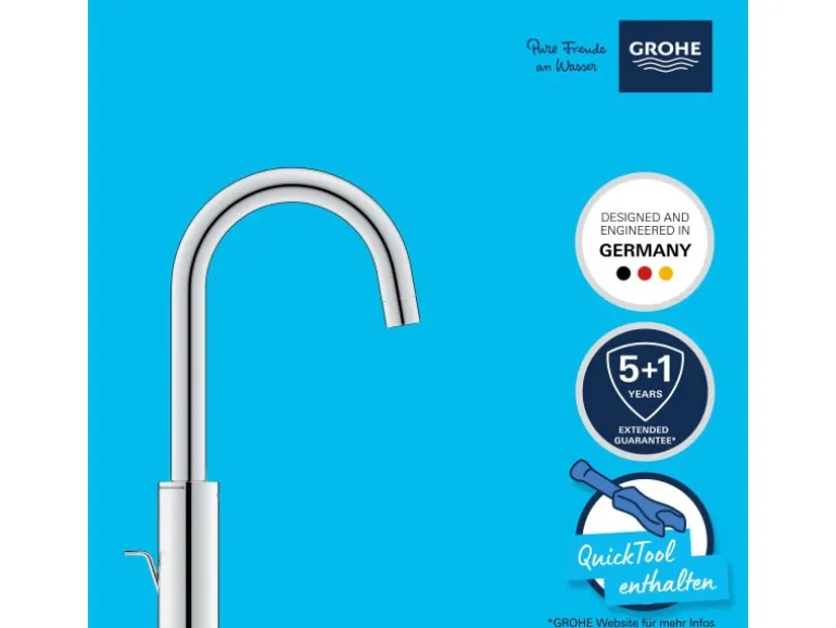 Grohe QuickFix Waschtischarmatur Start L-Size Zugstangen-Ablaufgarnitur 1 1/4"