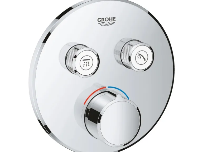 Grohe Unterputzmischer SmartControl mit 2 Absperrventilen Chrom rund