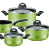 GSW Kochtopf Set Milano Color 4 Teillig Grün