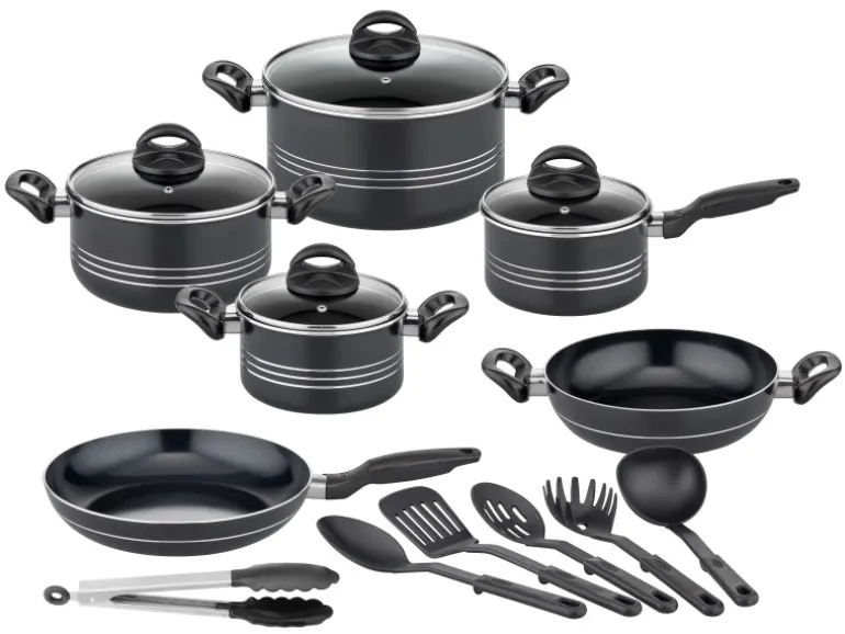 GSW Kochtopf Set Milano Nero 16 Teillig