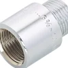 Hahnverlängerung 14,9 mm (Rp 3/8) x 16,7 mm (R 3/8) Messing Verchromt 20 mm