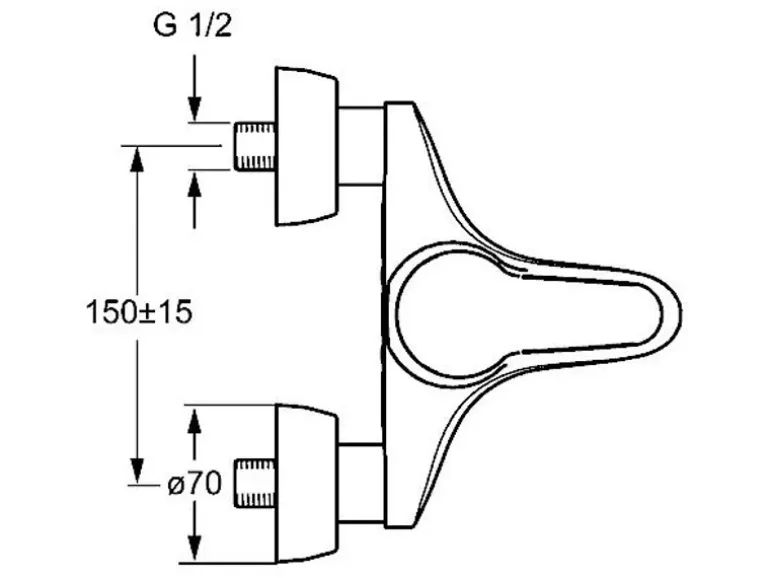 Hansa Einhand-Wannenbatterie HANSAMIX in Chrom