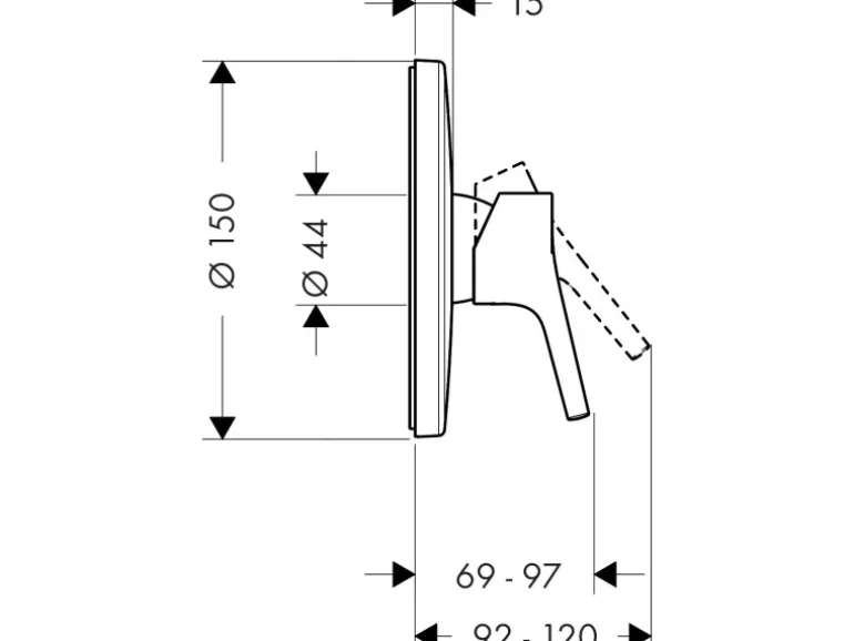 Hansgrohe Einhebel-Brausearmatur Talis S Unterputz Chrom