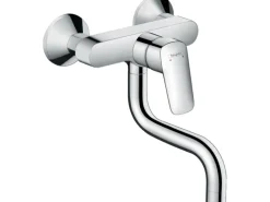 Hansgrohe Einhebel-Küchenarmatur Logis für wandmontierte Ausgussbecken Chrom