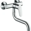 Hansgrohe Einhebel-Küchenmischer Focus für Wandmontage Chrom