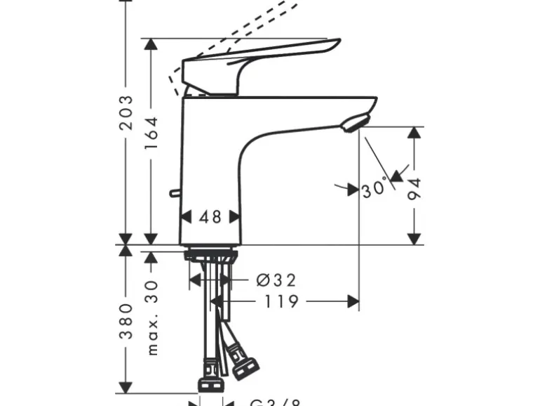 Hansgrohe Einhebel-Waschtischmischer Logis E 100 CoolStart Chrom
