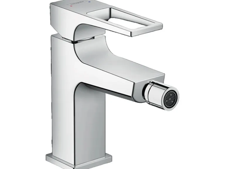 Hansgrohe Metropol Einhebel-Bidetmischer mit Bügelgriff und Push-Open Ablaufgarn