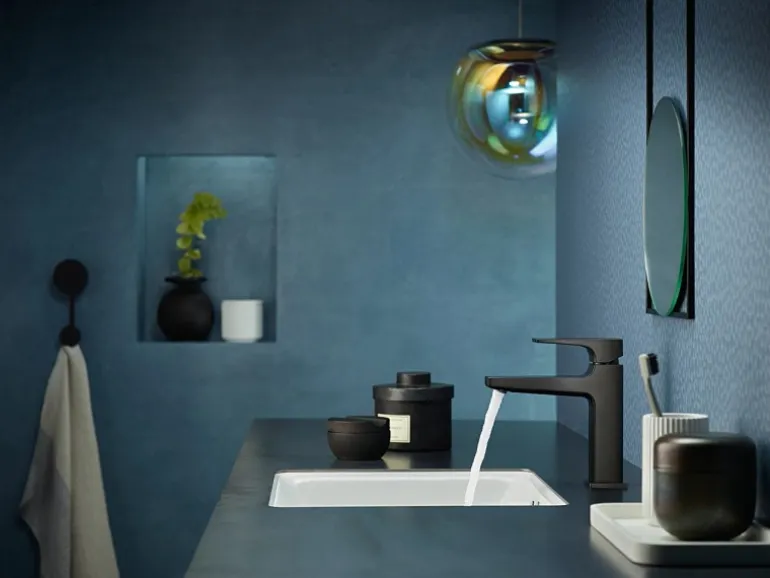 Hansgrohe Metropol Einhebel-Waschtischmischer 110 mit Hebelgriff und Push-Open A