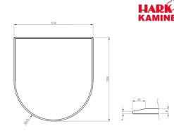 Hark Glasbodenplatte Groß mit Facettenschliff