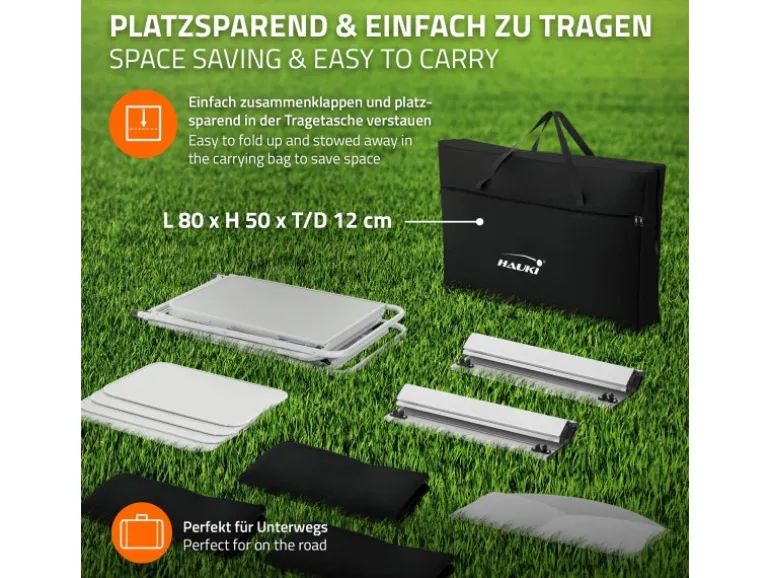 Hauki Camping Küche Schwarz Campingschrank Faltbar mit Tragetasche
