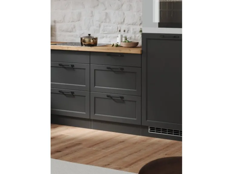 Held Küchen Kochfeldschrank Kempten 60 cm Grau/Graphit