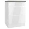 Held Küchen Kochfeldumschrank Gera 60 cm Weiß/Beton