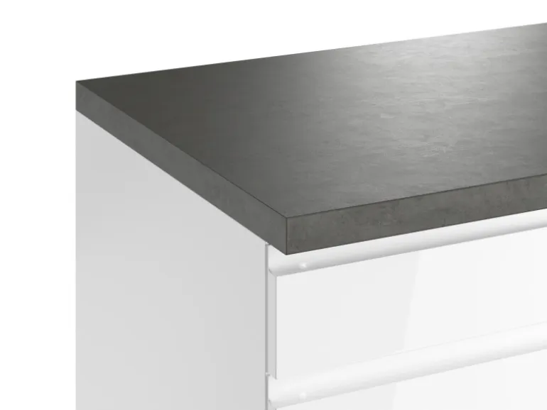 Held Küchen Kochfeldumschrank Gera 60 cm Weiß/Beton