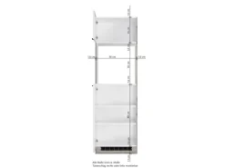 Held Küchen Ofen-Umbauschrank Kempten 60 cm Weiß/Wotan
