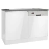 Held Küchen Spülenschrank Gera 120 cm Weiß/Beton